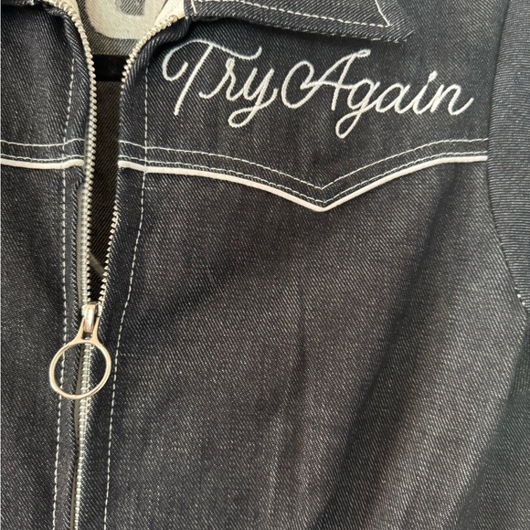 Understated Leather Keep on Keeping On Denim Jumpsuit Sz S - Picture 6 of 8